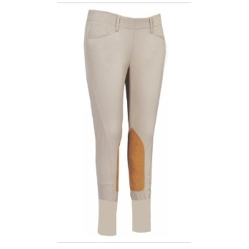 NWT Equine Couture Champion Side Zip Breeches Safari Taupe Women's Size 34
